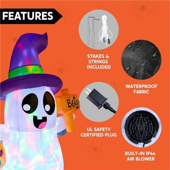 5 FT Halloween Inflatables Outdoor Decor, Halloween...